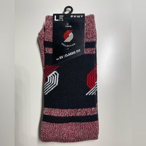 PKWY Men's Portland Trail Blazers Varsity Crew Socks Size L 6-12 Team Collection